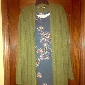 Lane Bryant gorgeous green cardigan nwot 26/28